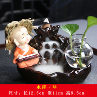 茶宠摆件可养倒流香禅意小和尚精品茶道茶玩茶宝茶桌茶具配件|水莲*琴