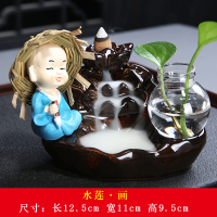 茶宠摆件可养倒流香禅意小和尚精品茶道茶玩茶宝茶桌茶具配件|水莲*画