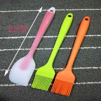 煎饼刷油刷烘焙家用刷油小刷子厨房烙饼硅胶刷耐高温烧烤食用|半透大刮刀+2大刷