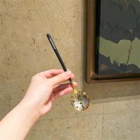 勺子新款咖啡搅拌勺304不锈钢经典女神甜品勺引流勺子|黑色手柄勺(勺长15cn勺口3.3cm)