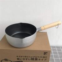 日本雪平锅雪花锤纹不粘锅煎锅奶锅汤锅宝宝辅食锅电|银色不粘雪平锅20cm(通用)