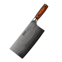 锻打菜刀家用刀具厨师专用不锈钢快锋利斩切两用斩骨刀免磨|大马士革纹斩切刀