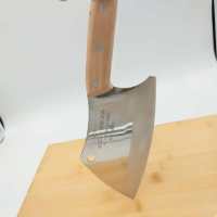 网红阿米专用菜刀手工锻打女士切片野炊部落菜刀鲨鱼刀|白木柄鲨鱼刀