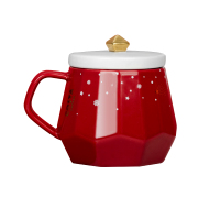 马克杯带盖勺杯子女可爱家用少女陶瓷杯大肚杯早餐杯咖啡杯