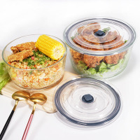 玻璃大号大容量冰箱家用收纳盒韩式泡菜盒子密封带盖玻璃碗