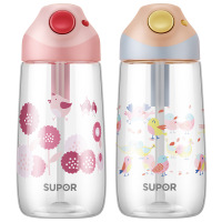 儿童水杯带吸管杯女韩版塑料便携夏天大人小学生幼儿园水壶