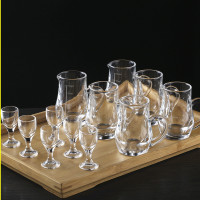 分酒器白酒杯套装 家用一口杯 小酒杯酒具|100ml公鸡壶+7号酒杯