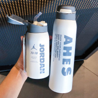 运动保温杯水杯男学生带吸管健身便携简约户外个性大容量大人杯子