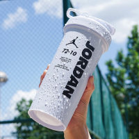 运动水杯便携男学生塑料大号大容量随行水壶磨砂防摔健身房杯子