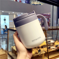 韩版创意学生不锈钢保温杯男女办公室带把手咖啡杯简约个性水杯子