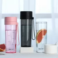 水杯子女学生简约塑料杯清新森系便携耐温创意个性潮流水瓶