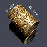 纯铜茶夹洗杯夹功夫茶镊子茶杯夹茶叶夹子茶道六君子套装茶具配件|马到成功纯铜-茶筒