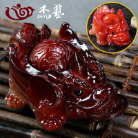 变色茶宠摆件精品创意貔貅喷水金蟾茶宠物功夫茶具茶道玩配件可养|变色茶宠貔貅[红]