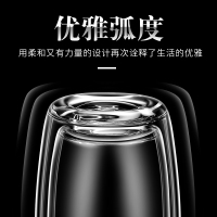 耐热防爆双层加厚玻璃杯男过滤网带盖隔热大容量泡茶杯子水杯定制