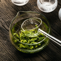 碗泡茶茶具分茶勺日式锤目纹玻璃冷泡绿茶泡茶器功夫茶煮茶器