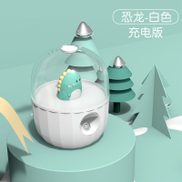 迷你usb加湿器家用静音办公室桌面卧室宿舍车载空调房学生少女可爱香薰精油小|[限量白色恐龙]充电版◆创新下出雾◇静音大雾