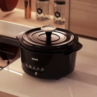 电煮锅小型多功能家用蒸煮炒煎分体学生宿舍电炒锅迷你旅行电火锅|曜石黑