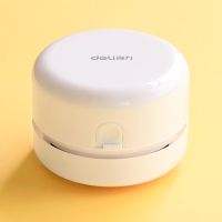 桌面吸尘器吸橡皮擦屑清洁机电动清理小学生自动迷你小型可充电款桌上儿童铅笔屑文具|白(电池款)