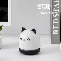 桌面吸尘器学生清洁器充电迷你usb儿童电动铅笔书桌电脑键盘笔记本桌上清理自动小型微型便携神|黑白喵★750mAh升级版