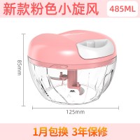 绞肉机家用手动手拉式搅拌机小型碎肉绞馅碎搅菜机辣椒饺子馅神器|粉色-小号[3刀片/500ML]-适用2-3人份