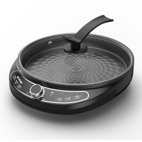 电饼铛家用加深加大电瓶铛饼锅称大号煎烤机多功能小型烙饼锅|黑色