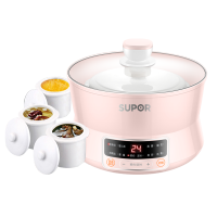 隔水电炖锅陶瓷电炖盅燕窝煲汤煮粥神器砂锅辅食家用全自动|粉色