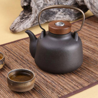 台湾白陶壶功夫茶具月泉1200ml烧水煮茶陶壶电陶炉套装煮茶器|感温陶壶