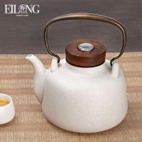 台湾白陶壶功夫茶具月泉1200ml烧水煮茶陶壶电陶炉套装煮茶器|感温白陶壶