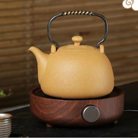 台湾白陶壶功夫茶具月泉1200ml烧水煮茶陶壶电陶炉套装煮茶器|月色陶壶+电陶炉