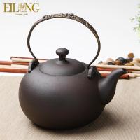台湾白陶壶功夫茶具月泉1200ml烧水煮茶陶壶电陶炉套装煮茶器|黑陶1600毫升