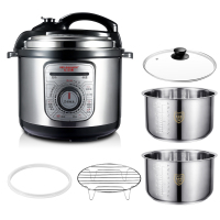 机械电压力锅304不锈钢压锅饭煲家用4l6l商用12l双胆|4L食品级304不锈钢双胆2-4人