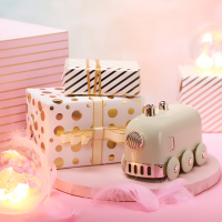 创意小火车加湿器小型迷你便携脸部补水仪学生办公室桌面香薰加湿器空调卧室静音可爱网喷雾女|莫兰迪绿❤[精美礼品包装]