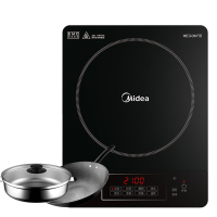 sn2105电磁炉家用电智能节能爆送炒菜一体锅电子炉电滋楼|曜石黑(配汤锅+炒锅)Simple101配汤炒