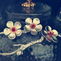 铜把提梁壶玻璃煮茶壶电陶炉烧水壶锤纹煮茶器日式铜把壶明火加热|900毫升梅花带内胆