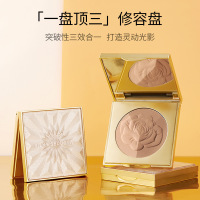 []柔滑诱人渐变三色高光腮红脸部提亮自然高光影修容粉