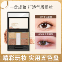 []微光流彩五影盘 珠光闪粉爆闪哑光大地影初学者彩妆