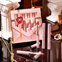 星与心愿柔雾口红(鎏金粉) []韩洛妃星与心愿柔雾口红礼盒 丝绒哑光不沾杯显色细管口红女