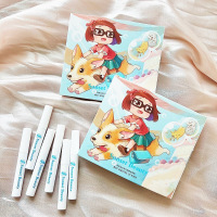 萌眼泡泡系列唇釉套盒装 []萌眼泡泡系列唇釉柔雾哑光学生平价奶茶色唇彩套盒