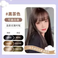 [上市]无氨染发剂流行黑茶色显白家用盖白植物染发膏