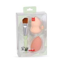 3件套 [新品]美妆蛋化妆刷组合装扁平头粉底刷非乳胶超软美妆蛋