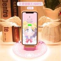 11手机充天使之翼无线iphone网红同款充电器魔法阵无限通用天使翅膀x|天使之翼无线快充-粉色※颜值升级版-充电更快※