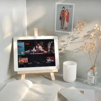 ins风木质桌面画架手机id支架装饰学生书桌收纳平板可折叠支架