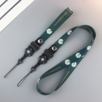 墨绿小雏菊手机挂绳长 女款挂脖绳网红雏菊花手机链通用手机绳短