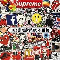 贴纸欧美行李箱个性电脑张潮牌103logo旅行箱贴防水装饰贴画