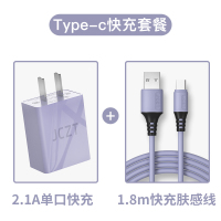 8plus快充5v2a安卓通用充电头数据线套装id多双口iph|[套装丨灰色]2A单口快充+TypeC数据线1.8米