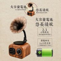 桌面礼品木质插卡复古fm充电迷你音响便携手机蓝牙收音机音箱怀旧