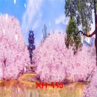 星光19年新款风景主播背景背景布快手布主播背景布火山视频|XH-550 2米*1.8米(卷发无折痕)