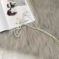 ins网红美拍照道具装饰品背景布妆饰品摆件毛毯白色长毛绒布地毯|灰色长毛 160*cm