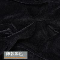 背景墙金丝绒布拍照布纯黑幕布道具吸光绒布拍照背景布摄影黑色植|薄款黑色绒布1.6米*1米