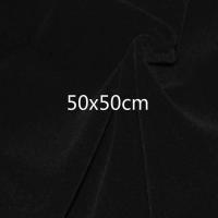 背景墙金丝绒布拍照布纯黑幕布道具吸光绒布拍照背景布摄影黑色植|植绒布50x50cm(很小)